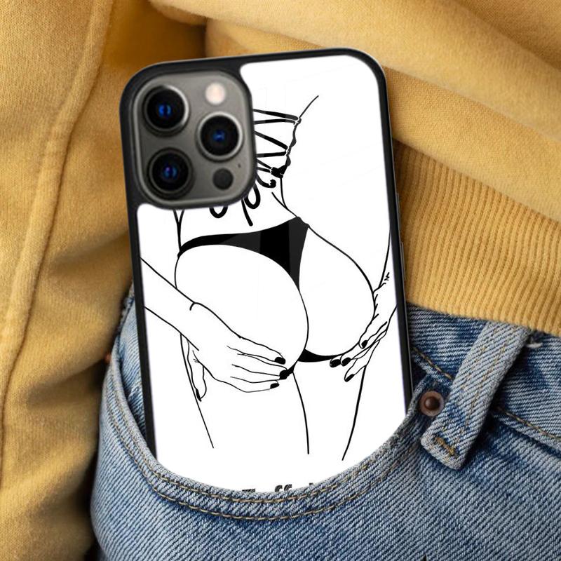 Woman Body Line Art Soft Phone Case for iPhone 17 Air 16e Pro max 15 Pro 13 14 Plus 11 12 MagSafe Magnetic Coque