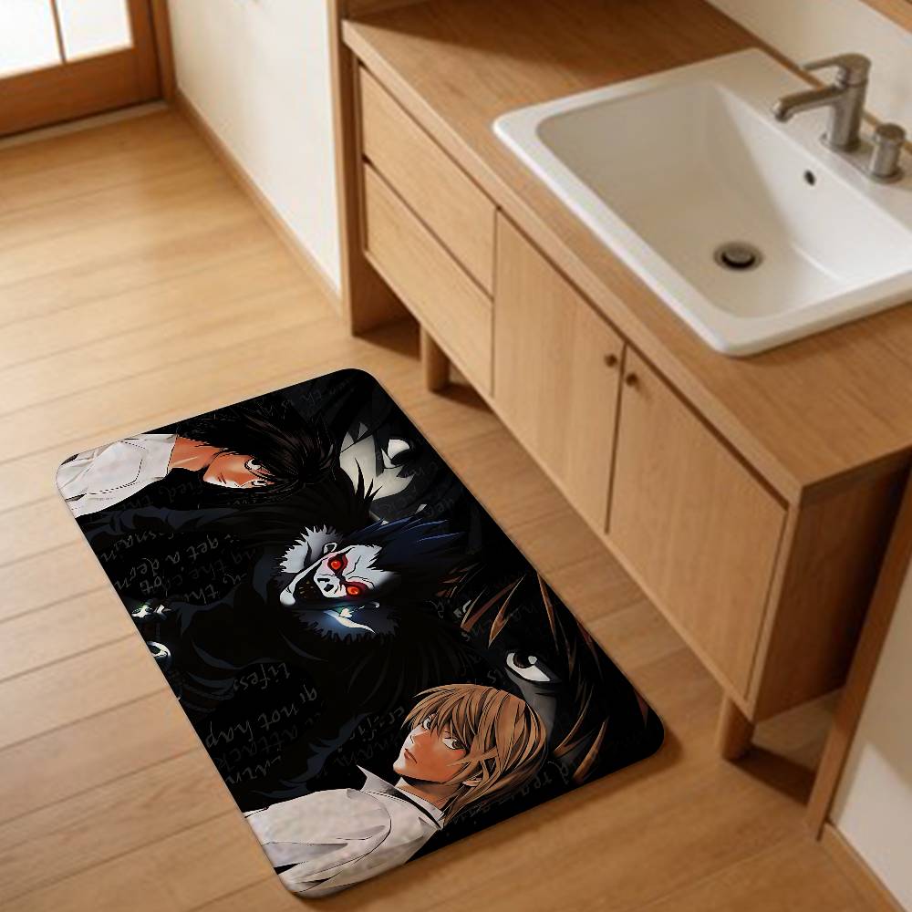 Classic Anime D-Death N-Note Floor Mat Non-Slip Laundry Room Mat Laundry Decor Balcony Child Living Room Bedside Mats