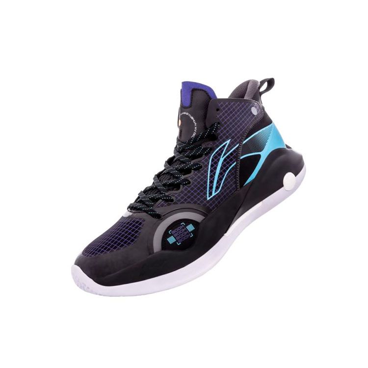 Li Ning Yu Shuai 15 Basketball Shoes Men Sneakers Black Blue ABAR043-8