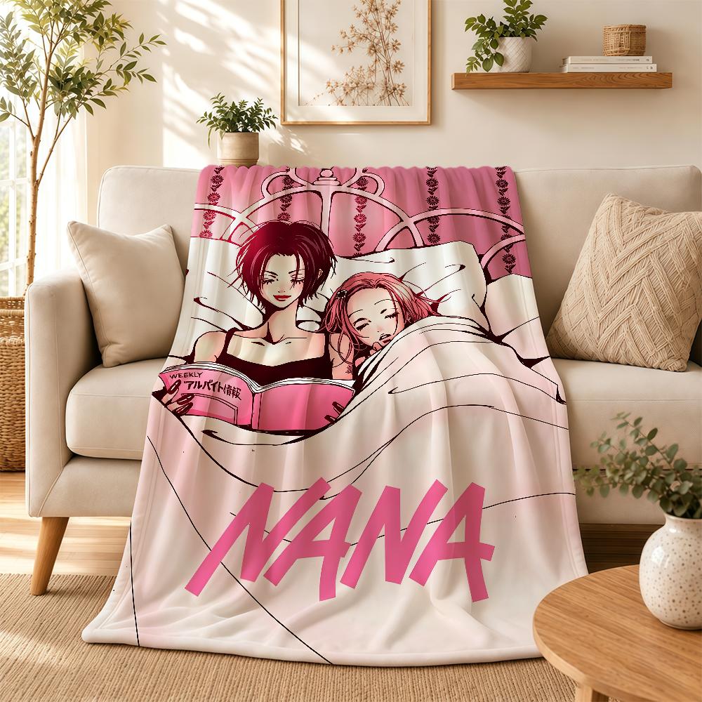 Аниме Плед N-NANA Для Мягкого Тепла на Колени Для Спальни Гостиной Кровати Дивана Кемпинга Пикника Офиса Подарок