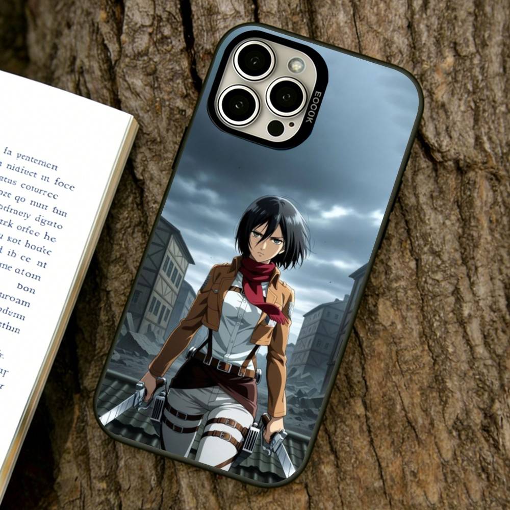 Чехол для телефона Микаса Аккерман Для iPhone 17,16,15,14,13,12,11 Plus,Pro Max,XS,Красочный Серебряный Чехол для телефона Funda Cover