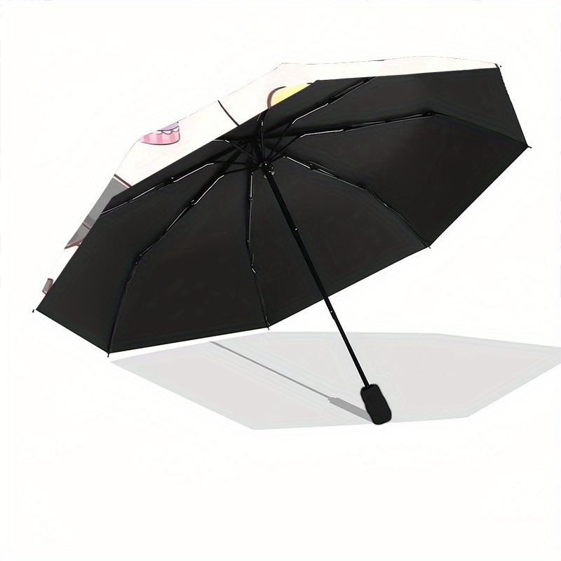 Sanrio Characters Pom Pom Purin Pochacco Durable Cartoon Folding Umbrella, Portable 3-Fold Compact Umbrella for Men and Women, Suitable for Travel or