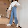 Джинсы с широкими штанинами для девочек - брюки в корейском стиле на весну/осень 2023 года для детей