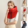Fake Collar Hood Drawstring Zipper Placket Puffer FALSE Collar Solid Color Down Cotton Filled