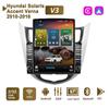 9,7-дюймовый автомобильный радиоприемник на базе Android для Hyundai Solaris Accent Verna 2010-2016, 2 DIN Tesla, вертикальный экран, авторадио, мультимедийный плеер Carplay, 2 + 32 ГБ