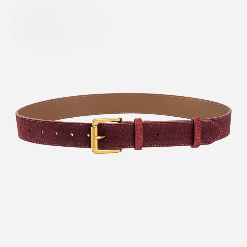 Универсальный матовый ремень для женской пряжки-гвоздика, высококлассный, декоративный кожаный ремень для женщин