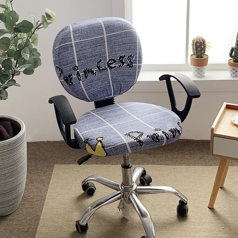 Чехол для офисного кресла, утолщенный жаккардовый, растягивающийся чехол для компьютерного офисного кресла, защитный чехол для выдвижного офисного игрового кресла, чехол для офисного стола