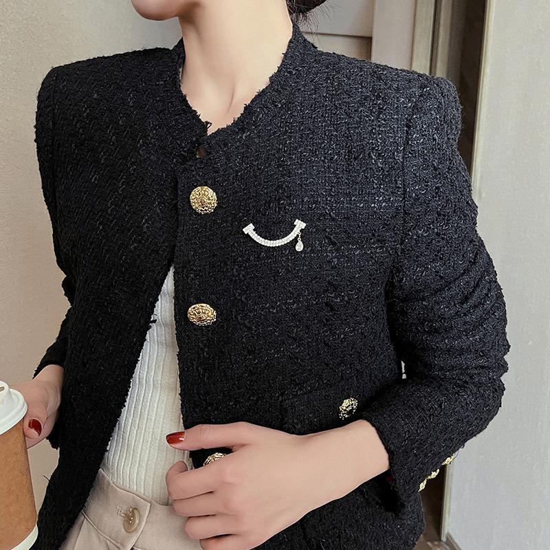 Smiling Brooch Trendy and Niche Design Sense High-end Accessory Internet-famous Exquisite Suit Brooch