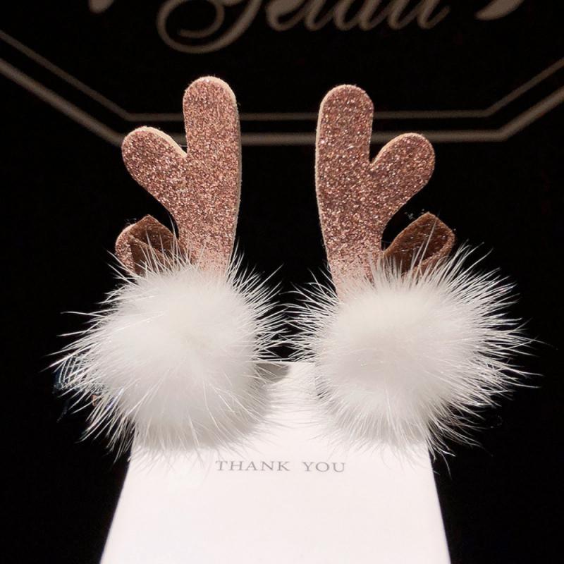 Мультяшный рождественский головной убор милый оленьи уши рога шпильки заколки Санта-Клаус снеговик повязка на голову веревка для волос детский головной убор