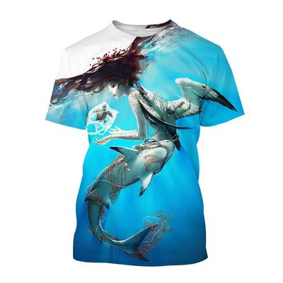 Сексуальная русалка 3D принт повседневные футболки Ocean Girl мода мужские женские повседневные уличные футболки Harajuku хип-хоп уличные детские футболки топы