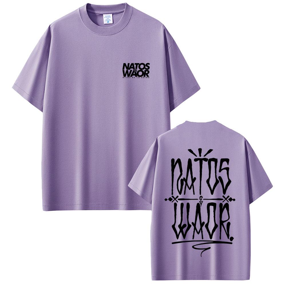 Rapper NATOS WAOR New Album 2025 Tshirt Unisex Women Hip Hop Fashion Vintage Short Sleeve T Shirts High Quality Cotton Tshirts