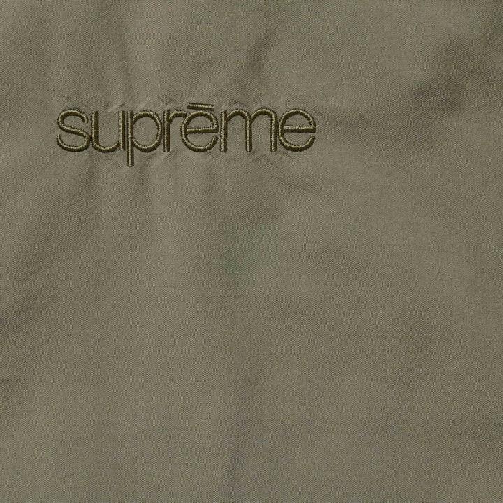 Supreme Куртка utility с кожаным воротником Оливковый