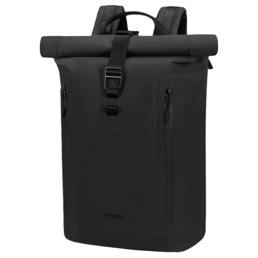 Samsonite Coatify Biz 23,5 л Логотип бренда Регулируемый плечевой ремень Полиэстер с покрытием TPU Рюкзак Мужской рюкзак Черный 151792-1041