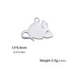 5 Pieces of Animal Stainless Steel Jewelry Made of Dragonfly Butterfly Cat Elephant Dolphin DIY Bracelet Accessories as Gifts