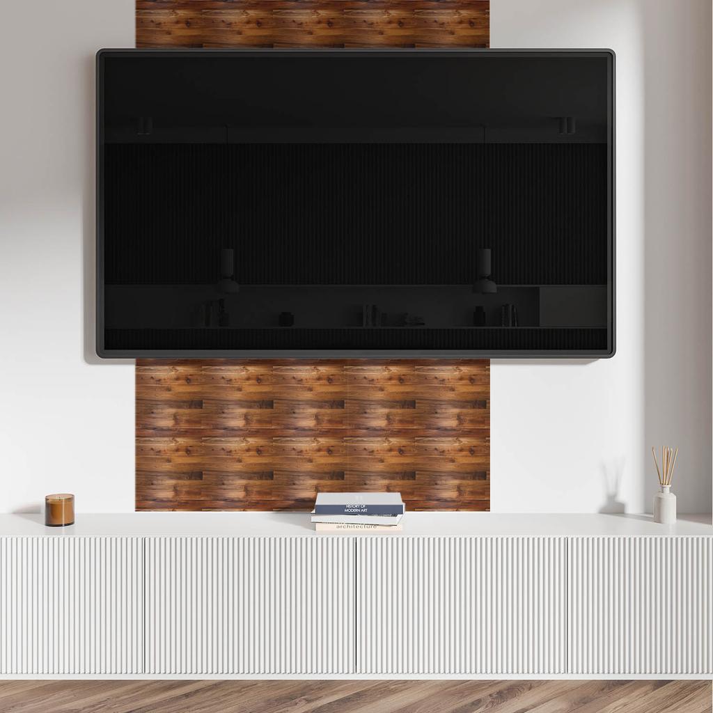 Vinyl Tile Set Easy Installation Wooden Board in 20x20x20 cm Layout
