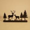 Christmas Forest Deer Candle Holder Iron Tree Deer Silhouette Candle Stand Candlestick Home Office Holiday Party Table Centerpiece Decoration