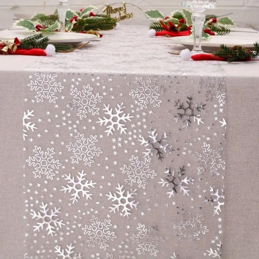 Glitter Sequin Christmas Table Runner Foil Mesh Roll Flag Tablecloth Gold Table Runner  Birthday