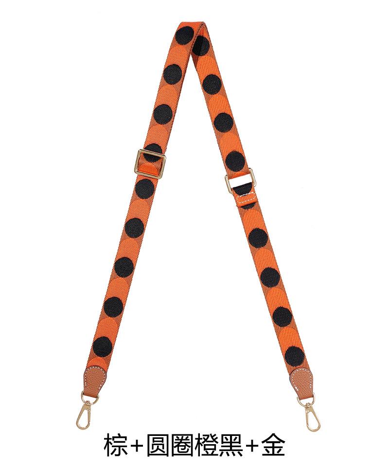 Paired With Longxiang Bag H Evelyn Lunch Box Adjustable Canvas Webbing Shoulder Strap Women's Crossbody Polka Dot DIY