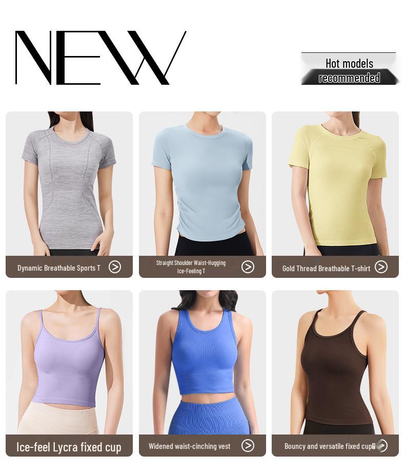 Женский летний рубчатый топ-ками для йоги из лайкры с нагрудными вкладышами