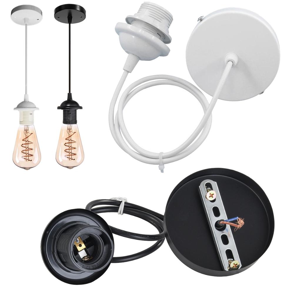 Fitting Lantern E27 Retro Lampshade DIY Bulb Base Line Lamp Holder Ceiling Light