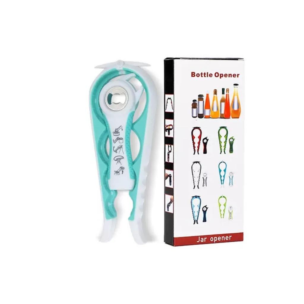 HOMZY Открывалка для консервов Многофункциональная Четыре в одном Открывалка для бутылок с напитками Открывалка для крышек Четырехпозиционная открывалка для консервов Противоскользящая открывалка для крышек