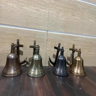 Набор из 4 колокольчиков для якорного крепления, обеденный дверной колокольчик для дома и улицы, декоративный глубокий звук, традиционный священный церковный колокол для подарков на новоселье
