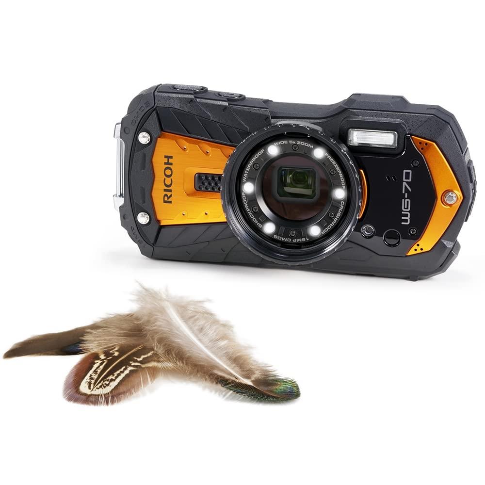 Ricoh WG-70 Orange Ricoh подлинная водонепроницаемая цифровая камера 14м водонепроницаемость (2 часа непрерывно) 1,6 м ударопрочный пылезащитный -10℃ морозостойкий Tough b