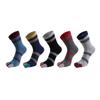 Casual Cotton For Men Striped Middle Tube Toe Socks Male Hosiery Crew Socks Five Finger Socks