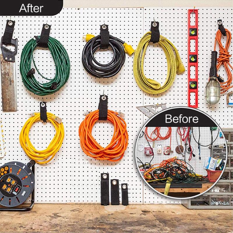 10 Pcs Extension Cord Holder Organizer Hook Loop Storage Strap Hose Wrap Hanger