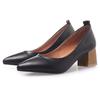 Модные женские туфли-лодочки на высоком каблуке, элегантные туфли телесного черного цвета для офиса и свадьбы, туфли большого размера с острым носком, новинка весны 2024 г.