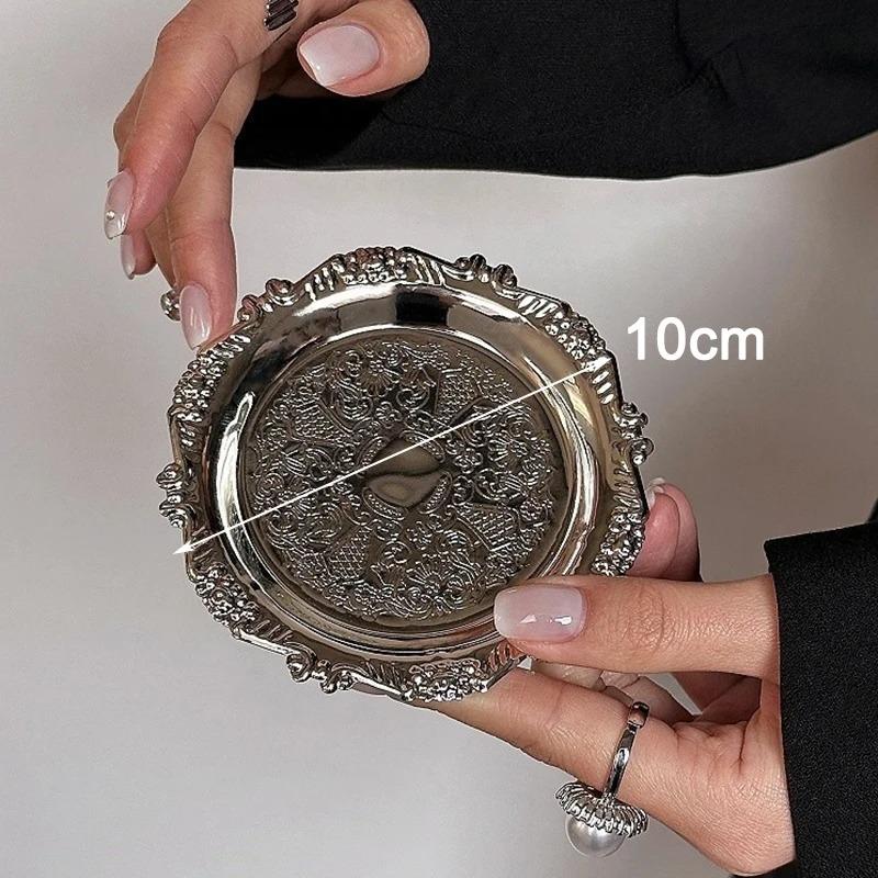 Retro Stainless Steel Ice Cream Cup Ins Style Pudding Dessert Cup Fruit Yogurt Salad Serving Dish High Base Bowl Bar Dinnerware