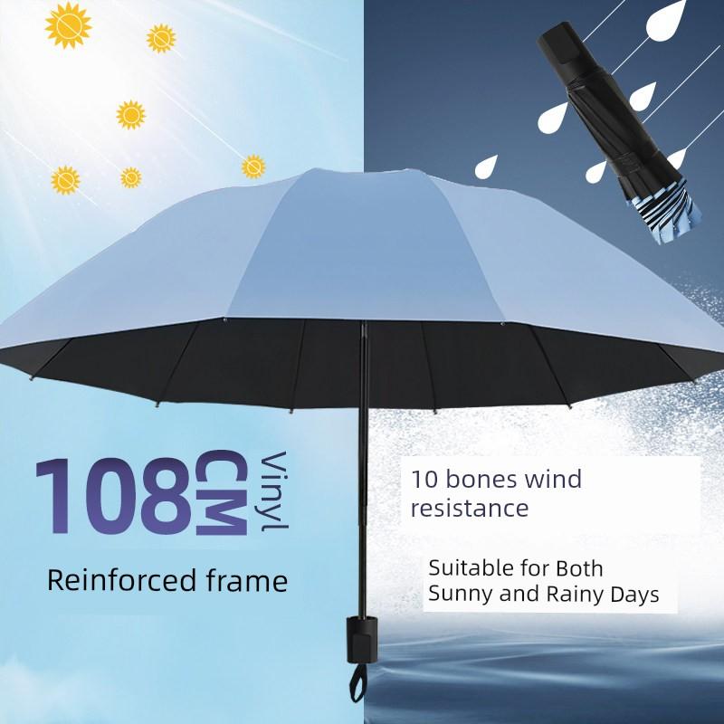 Official Genuine Sunshade Umbrella, Large, Thickened, Reinforced, Foldable, Dual-Use for Sun and Rain, Sun Protection and Rainproof