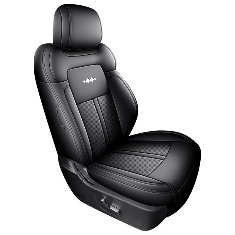 Уравнение Леопард Титан 3 Полностью Кожаный Дышащий Чехол на Сиденье Автомобиля для Всех Сезонов