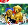 5D DIY Diamond Painting Dog Full Square Cross Stitch Sale Diamond Embroidery Christmas Mosaic Snow Handmade Gift