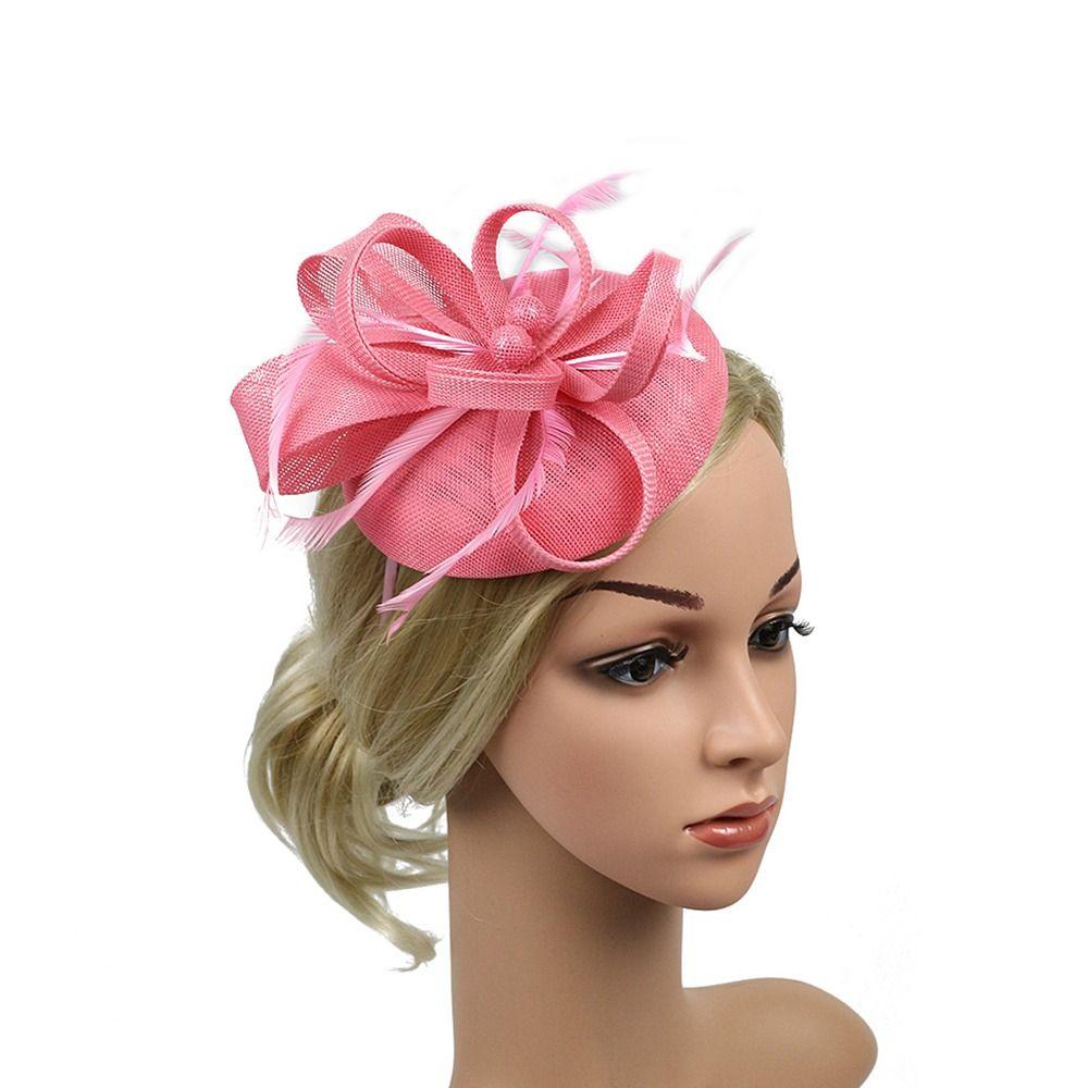 Шляпки-fascinator с перьями Цветочные аксессуары для волос Модный макияж Выпускной Женщины