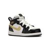 Jordan 1 Mid Patent Black White Gold TD BQ6933-007