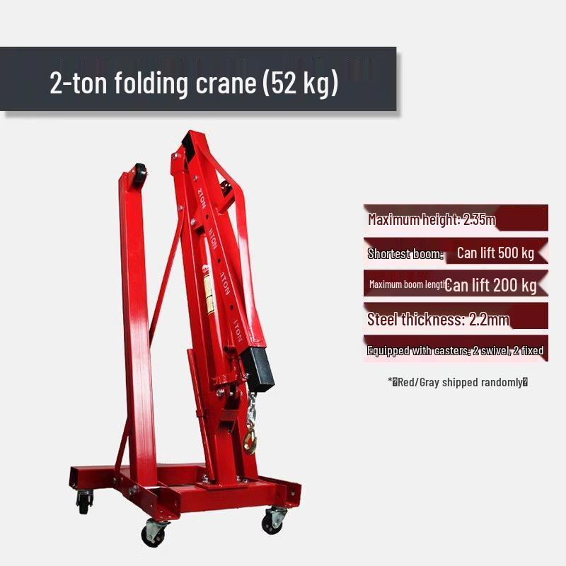 Hydraulic Engine Lifting Hoist & Rotating Mobile Crane for Auto Repair and Maintenance