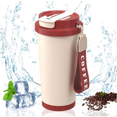 530 мл термос из нержавеющей стали 316, кофейная чашка, керамический вкладыш, чашка с вакуумной изоляцией и соломинкой, стакан для холодной и горячей воды, дорожная автомобильная кружка