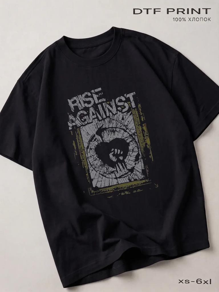 Black T-shirt Rise Against, Punk Back in