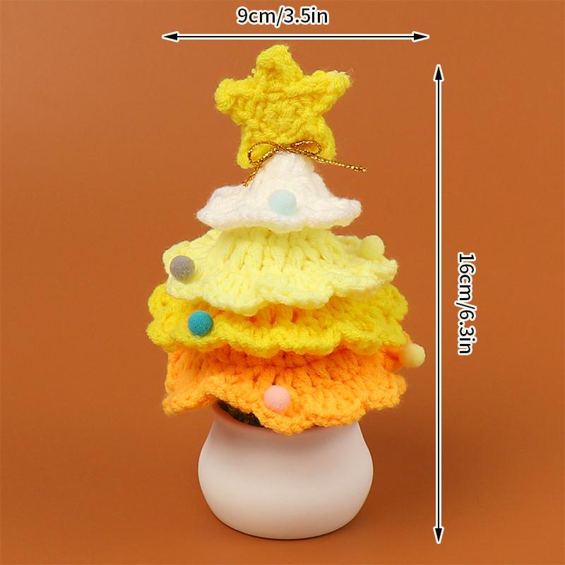 Рождественская елка ручной работы, готовые вязаные крючком украшения, креативный рождественский подарок для женщин, рождественские украшения, рождественские товары