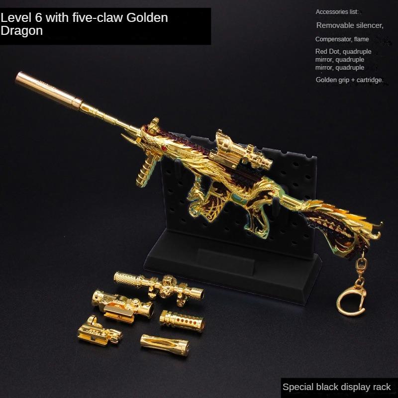 Оружие мира M416 с пятью когтями, версия кожи золотого дракона, звезда веры, лобстер, повелитель, ослепительная фиолетовая мелодия, модель пистолета, модель игрового пистолета
