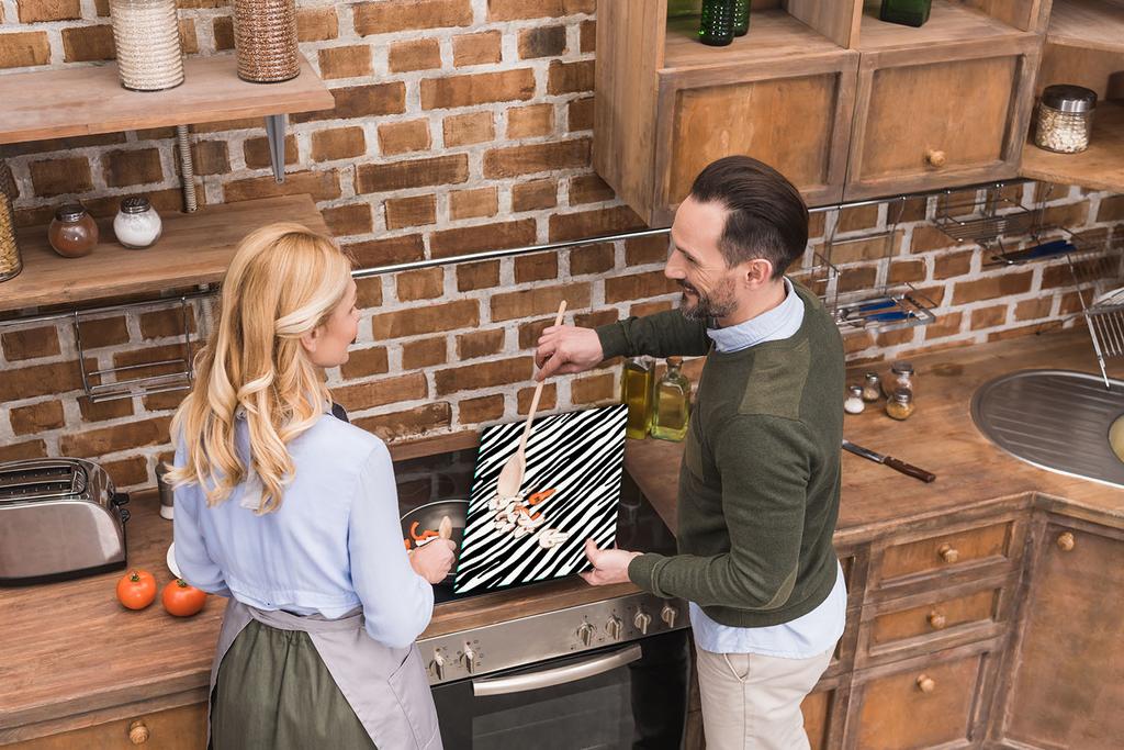 Szklana Płyta Deska Do Krojenia 52X40 Zebra