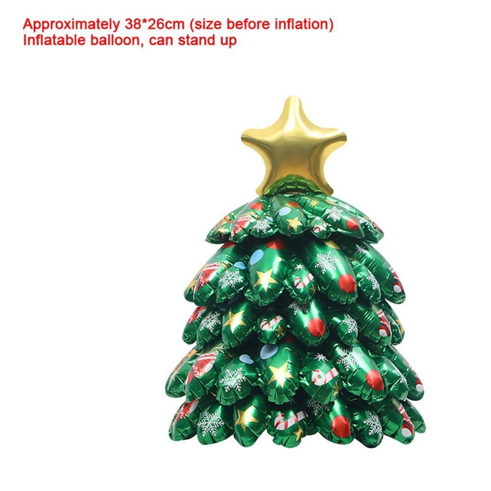 Aluminum Film Christmas Foil Balloon DIY Party Props Christmas Tree Balloon Kids Toy Inflatable Santa Claus Balloons Halloween