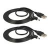 TENINYU USB 2.0 A Male to Right Angled 90 Degree DC 3.5x1.35 mm 5 Volt 24AWG DC Barrel Jack Power Cable 3FT, Black (Max 2.5 Ampere Power Cable,