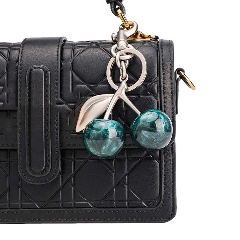 3D Crafts Cherry Keychain Ornaments Cherry Charms Fashion Car Keyring  Lady/Women