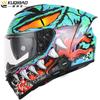 Carbon Fiber Full Face Motorcycle Helmet Dual Visor Winter Racing Motorbike Men Women