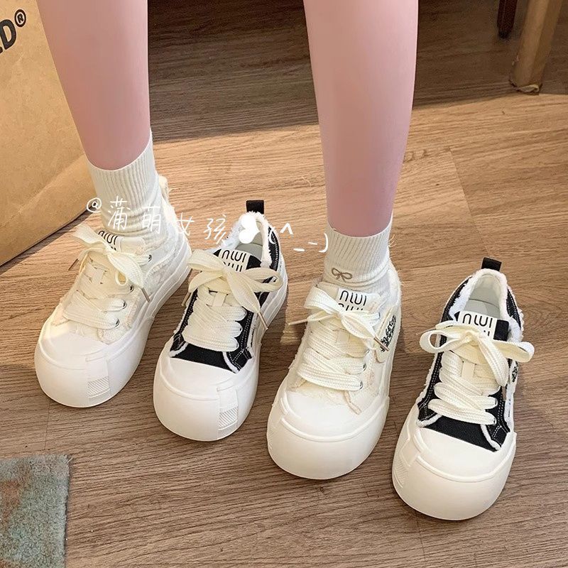 Черные белые холщовые кеды женские весна осень ins новые нишевые универсальные повседневные спортивные туфли