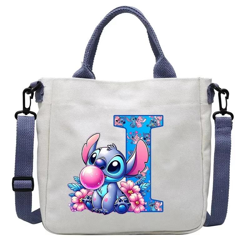 26 Letter Printed Student Canvas Bag Shoulder Bag Multi-Function Large Capacity Messenger Bag