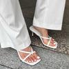 Fashion 2025 New Summer Women Clip Toe Slippers Fashion Dress Slide Shoes Ladies Elegant High Heel Footwear