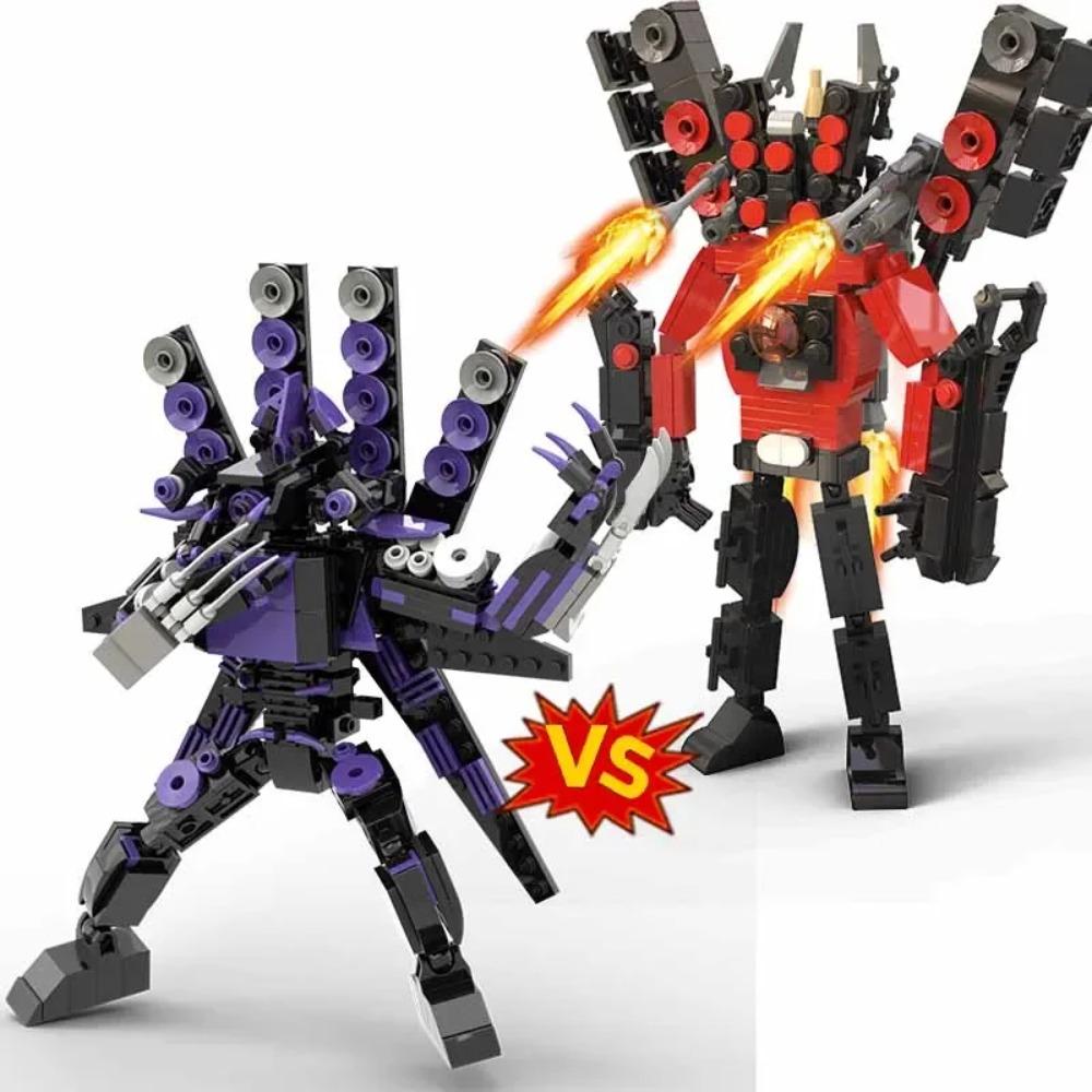 Moc Skibidi Toilet Figures Model Blocks Titan Cameraman Speakerman Construction Toys Party Halloween Decoration Boys Gifts